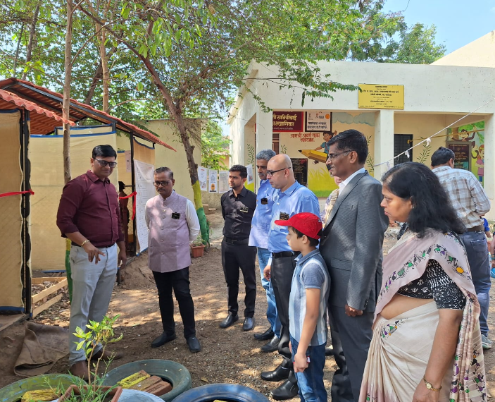 Gandharva Engineers directors visiting the Akshar Sheti facility