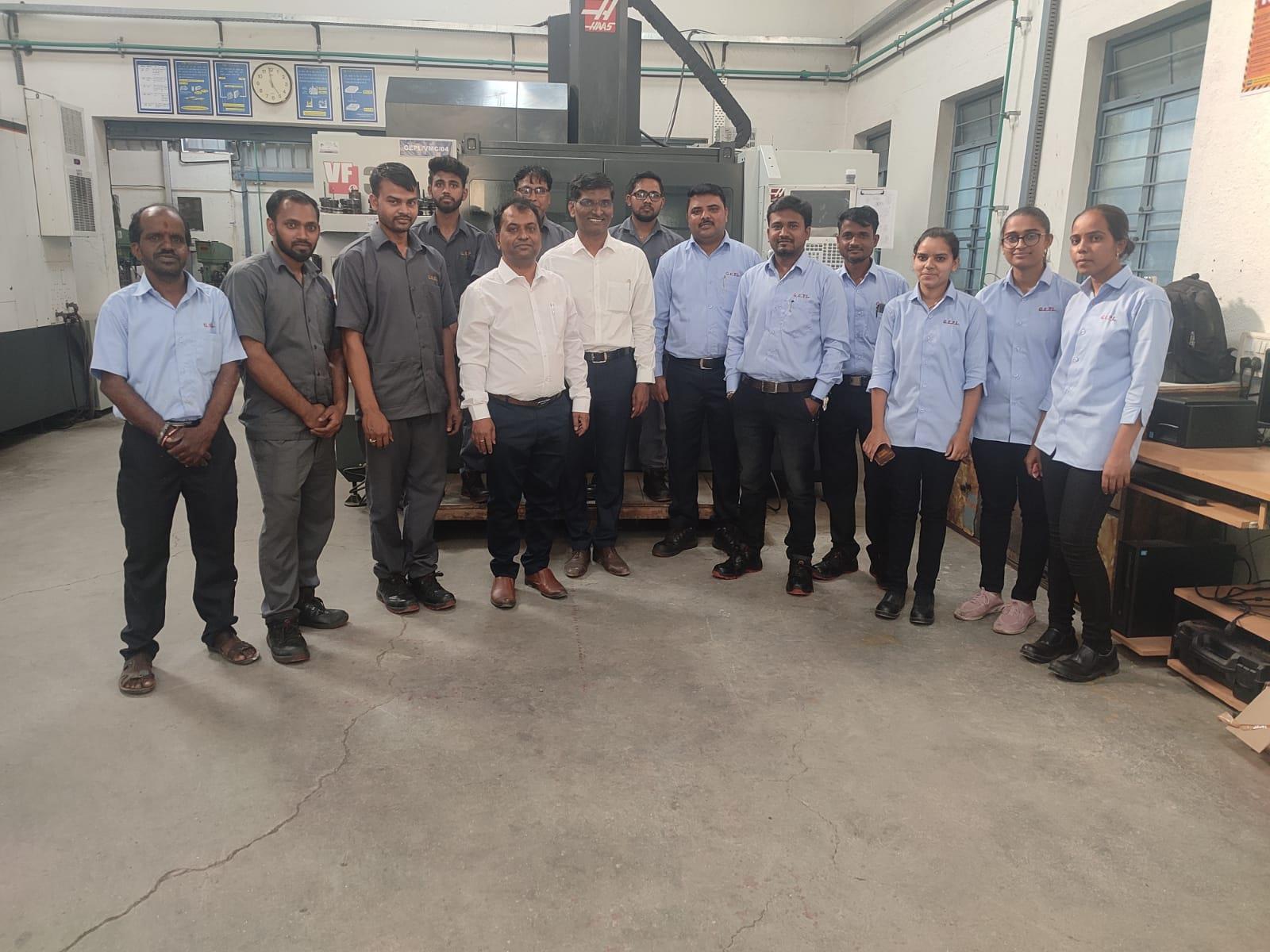 The Gandharva Engineers team at the manufacturing facility
